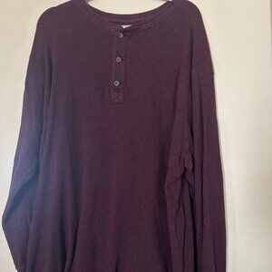 The Foundry Supply Co Big & Tall Men's long sleeve thermal Henley